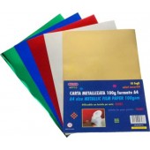CARTA METALLIZZATA A4 GR.100 CONF.10 FOLGI ASSORTITI WILER