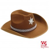 CAPPELLO SCERIFFO IN FELTRO MARRONE WIDMANN