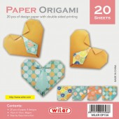 CARTA PER ORIGAMI 80 GR. STAMPA SU 2 LATI CM.15X15 20 FF. WILER