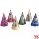 CAPPELLO CONO METALLIZZATO DECORATO IN GLITTER h 28 cm WIDMANN