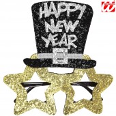 OCCHIALI HAPPY NEW YEAR GLITTER ORO