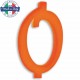 CANDELA ARANCIO cm.7 CON BASE MAGIC-PARTY