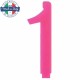 CANDELA FUCSIA cm.7 CON BASE MAGIC-PARTY