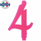 CANDELA FUCSIA cm.7 CON BASE MAGIC-PARTY