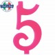 CANDELA FUCSIA cm.7 CON BASE MAGIC-PARTY