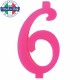CANDELA FUCSIA cm.7 CON BASE MAGIC-PARTY