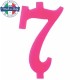 CANDELA FUCSIA cm.7 CON BASE MAGIC-PARTY