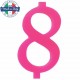 CANDELA FUCSIA cm.7 CON BASE MAGIC-PARTY