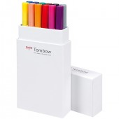 PENNARELLO DUAL BRUSH PEN SET 12 COLORI PRIMARI TOMBOW