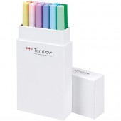 PENNARELLO DUAL BRUSH PEN SET 12 COLORI PASTELLO TOMBOW