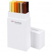 PENNARELLO DUAL BRUSH PEN SET 18 COLORI TERRESTRI TOMBOW