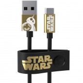 CAVO DATI-RICARICA USB MICRO-USB 120 CM STAR WARS THE LAST JEDI BB-8 GOLD MAIKII