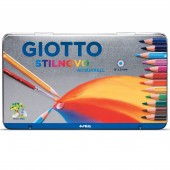 PASTELLI GIOTTO STILNOVO ACQUERELLABILE SCATOLA METALLO FILA