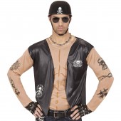 MAGLIETTA MOTOCICLISTA CON GILET M/L WIDMANN