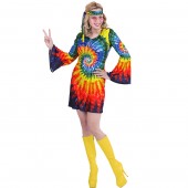 COSTUME HIPPIE PSICHEDELICA CON FASCIA PER TESTA WIDMANN