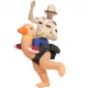 COSTUME GONFIABILE ESPLORATORE SU STRUZZO CON VENTOLA WIDMANN