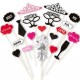 ACCESSORI SPOSA E SPOSO PER CABINA FOTOGRAFICA SET 20 PEZZI WIDMANN