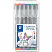 PIGMENT LINER COLORATI BOX 6 PZ. STAEDTLER
