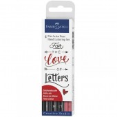 PENNARELLO CALLIGRAFICO PITT ARTIST PEN LOVE CONF. 4 PZ. FABER-CASTELL