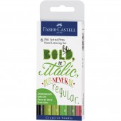 PENNARELLO CALLIGRAFICO PITT ARTIST PEN GREEN CONF. 6 PZ. FABER-CASTELL