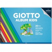 ALBUM DISEGNO CARTA COLORATA A4 GR.120 GIOTTO KIDS 20 FF. LISCI CANSON