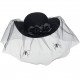 CAPPELLO IN FELTRO VEDOVA NERA CON ROSE, VELO E RAGNI WIDMANN