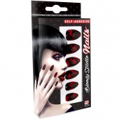 UNGHIE STILETTO NERE INSANGUINATE SET DA 12 WIDMANN