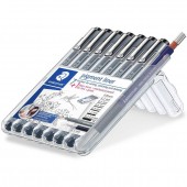 PIGMENT LINER NERO BOX 7 PZ. + PORTAMINE MARS MICRO 775 05 IN OMAGGIO STAEDTLER