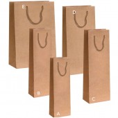 SHOPPER CARTA BOTTIGLIA KRAFT AVANA FLORIO