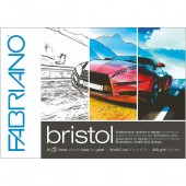 BLOCCO COLLATO BRISTOL 20 FG. 250 GR. A4 FABRIANO