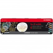 PENNARELLO PEN 68 METALLIC SCATOLA METALLO 6 PZ. STABILO