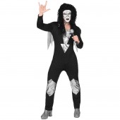 COSTUME HEAVY METAL ROCK STAR CON TUTA, MANTELLO WIDMANN