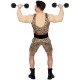 COSTUME UOMO FORZUTO CON MAGLIA MUSCOLI, CINTURA, BAFFI WIDMANN