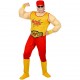 COSTUME WRESTLING CHAMP CON MAGLIA MUSCOLI, PANTALONI, CINTURA, COPRISTIVALI, BANDANA WIDMANN