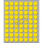 ETICHETTE ADESIVE COLORATE FLUO ROTONDE &Oslash; 14 BUSTA 10 FOGLI MARKIN