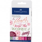 PENNARELLO CALLIGRAFICO PITT ARTIST PEN ROSE CONF. 8 PZ. FABER-CASTELL