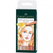 PENNARELLO BRUSH PITT ARTIST PEN SKIN TONES PUNTA B CONF. 6 PZ. FABER-CASTELL