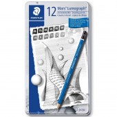 SET 12 MATITE GRAFITE MARS LUMOGRAPH DA 8B A 2H STAEDTLER