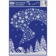 VETROFANIA NATALE BIANCA 30X37 GLITTER CANGIANTI LEBEZ
