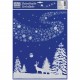 VETROFANIA NATALE BIANCA 30X37 GLITTER CANGIANTI LEBEZ
