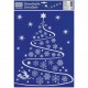 VETROFANIA NATALE BIANCA 30X37 GLITTER CANGIANTI LEBEZ