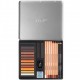 ART SET BROWN TONES SCATOLA IN METALLO 25 PZ. LYRA