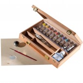 CASSETTA IN LEGNO DI FAGGIO COLORI ACRILICI POLYCOLOR MAIMERI