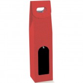SCATOLA BOTTIGLIE CON MANIGLIA LINO ROSSO