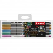 PENNARELLO PEN 68 METALLIC SET 6 PZ. STABILO