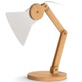 LAMPADA LED USB CON STELO IN LEGNO REGOLABILE INTEMPO