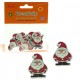 BOTTONE CON FORO PASSANTE IN LEGNO PUPAZZO DI NEVE CREATIVITY 12 PZ. WILER