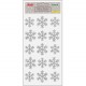 ADESIVI GLITTERATI ARGENTO/ORO FANTASIE NATALIZIE BUSTA 1 FOGLIO 10X20 WILER