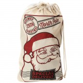 SACCO REGALO NATALIZIO IN JUTA 50X80 BABBO NATALE WIDMANN