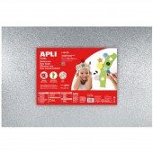 GOMMA EVA FOAM GLITTER CM.40X60 ROSSO APLI